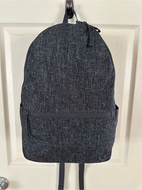 EVERLANE Street Nylon Zip Large Backpack in Dark Grey Crosshatch Nice Condition